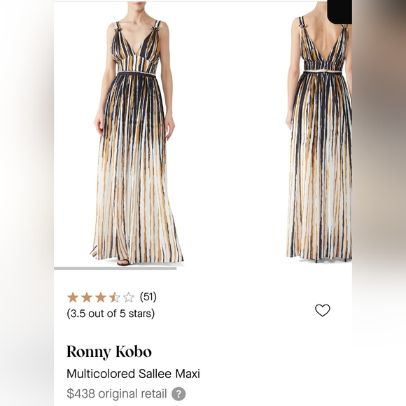 Ronny Kobo Multicolored Sallee Maxi Dress EUC - Picture 2 of 6